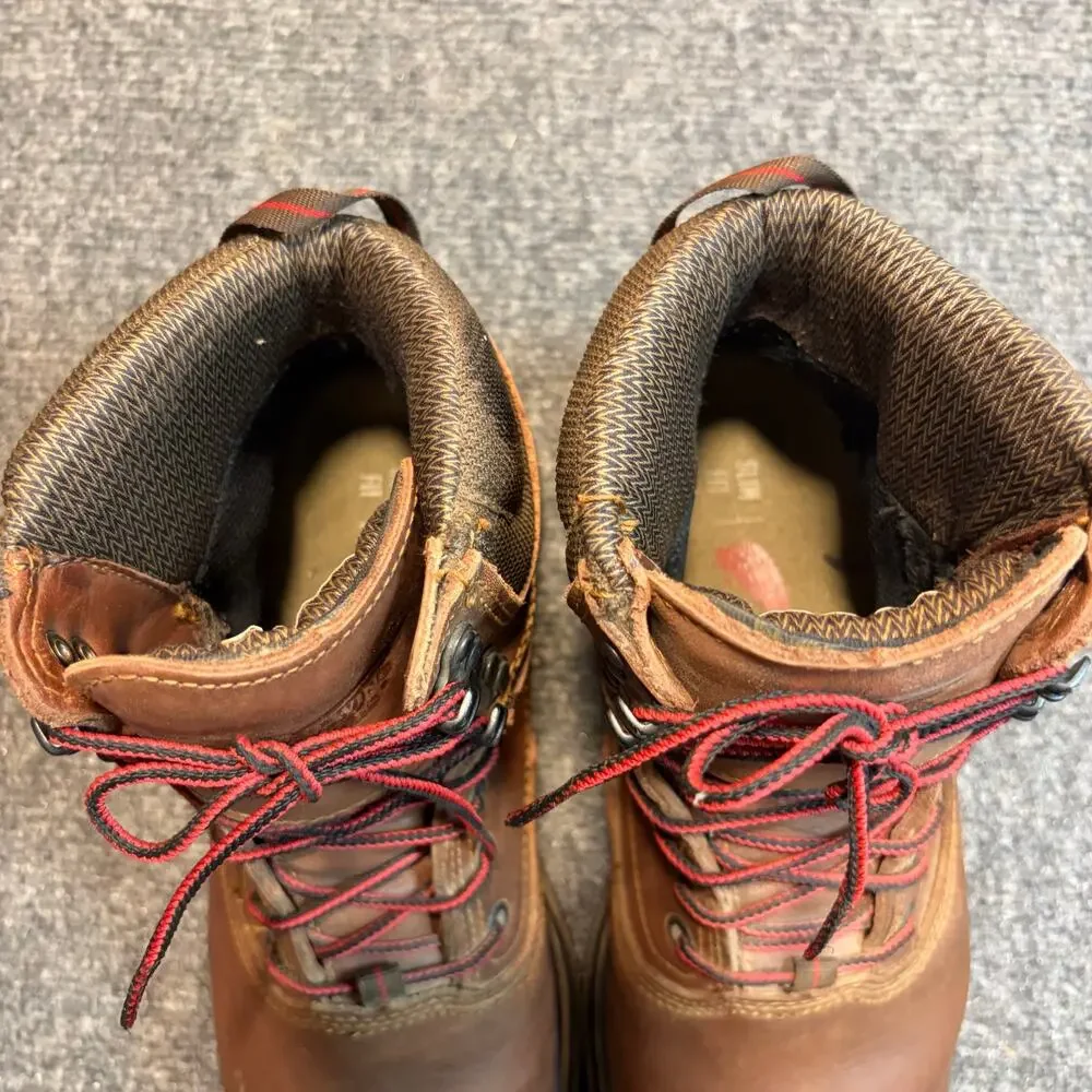 Red Wing Waterproof Brown Leather Safety Toe Work Boots Womens Size 8.5 B